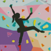 Woman Climbing Wall diamond paintig