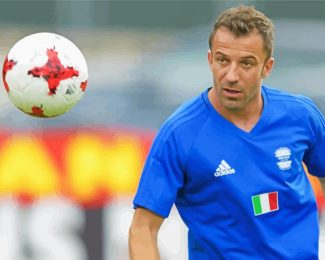 Italian Player Alessandro Del Piero diamond paintig