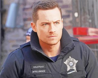 The actor Jesse Lee Soffer diamond paintig