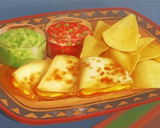 Tasty Quesdilla diamond painting by numbers