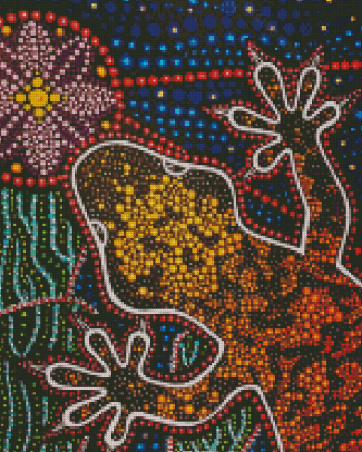 Aboriginal Gila Monster diamond painting