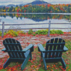 Aesthetic Adirondack Chair By Lake diamond painting