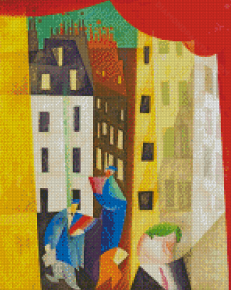 Architecture II By Lyonel Feininger painting by numbers