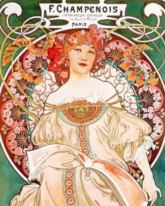 Daydream Alphonse Mucha diamond painting