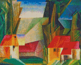 Hopfrgarten By Lyonel Feininger painting by numbers