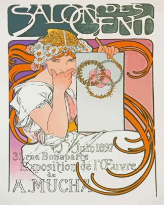 Salon De Cent Alphonse Mucha diamond painting