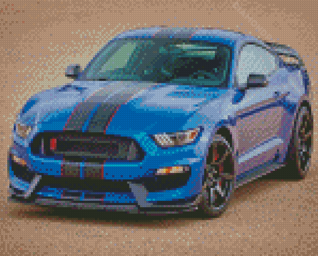 Blue Shelby GT 350 diamond painting