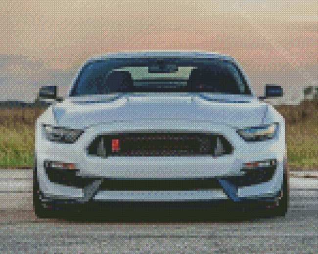 White Shelby GT 350 diamond painting