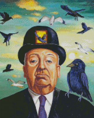 Alfred Hitchcock diamond painting