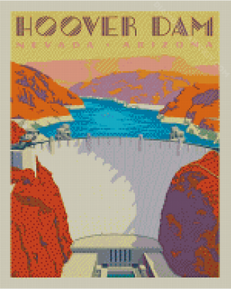 Hoover Dam diamond painting