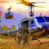 Huey Helicopter diamond painting