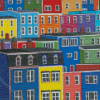 Jellybean Houses Row Newfoundland diamond painting