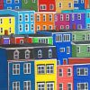 Jellybean Houses Row Newfoundland diamond painting