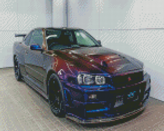 R34 Skyline diamond painting