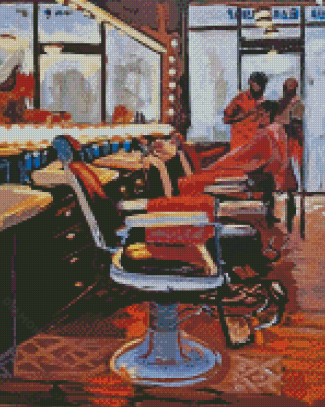 Abstract Barbershop diamond painting