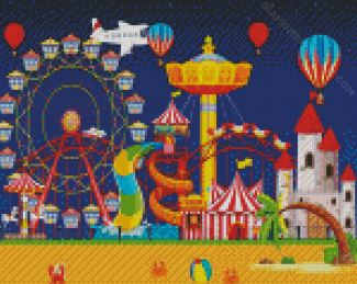 Aesthetic Amusement Park diamond painting