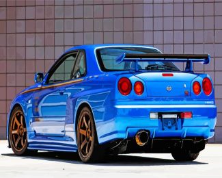 Aesthetic R34 Skyline Car diamond painting