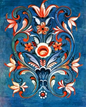 Aesthetic Rosemaling diamond painting