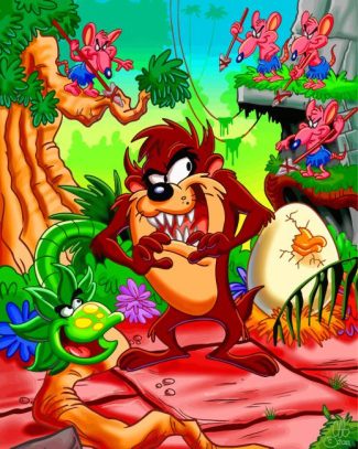 Aesthetic Tasmanian Devil Cartoon diamond painting