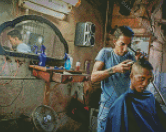 Vintage Barbershop diamond painting