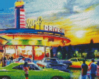 Mels Diner diamond painting