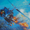 War Huey Helicopter diamond painting