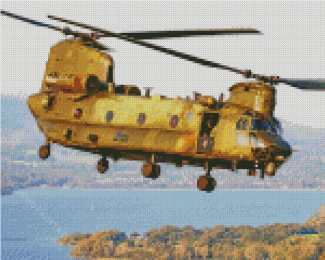 Chinook Helicopter diamond painting