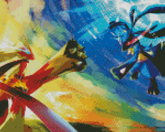 Lucario Pokemon diamond painting