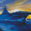 Military Ships USS Enterprise At Sunset diamond painting