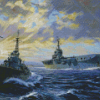 Military Ships USS Enterprise In The Ocean diamond painting