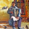 The Old Accordion Player diamond painting