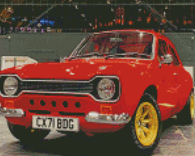 Red MK 1 Escort diamond painting