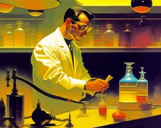 Scientist In Laboratory diamond painting