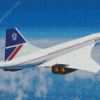 White Concorde Supersonic Airliner diamond painting