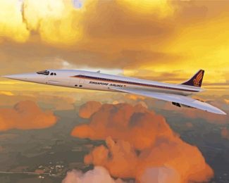 Concorde Airliner diamond painting