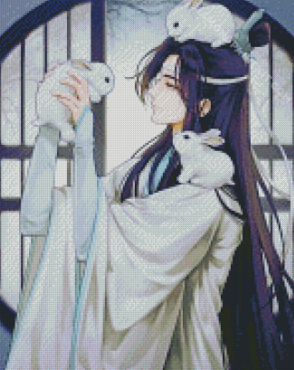 Lan Wangji And Rabbits diamond painting