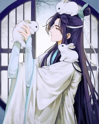 Lan Wangji And Rabbits diamond painting