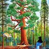 Sequoi Tree Illustration diamond painting