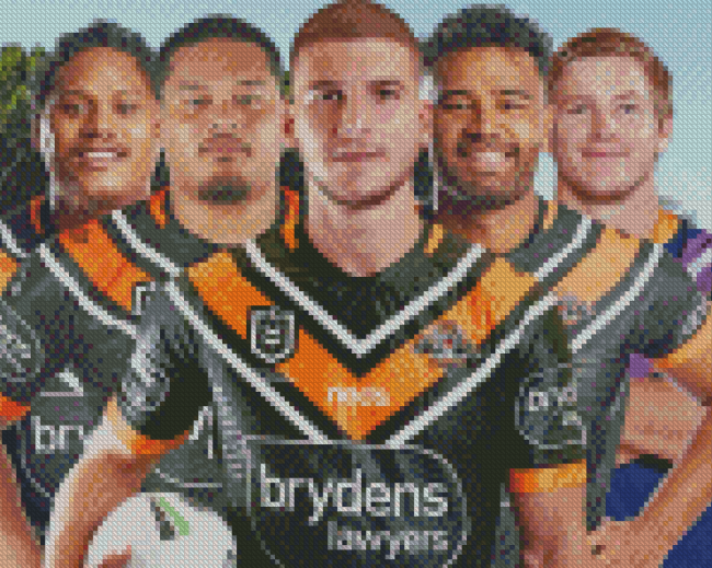 Wests Tigers NRL Team diamond painting