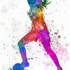 Abstract Female Footballer diamond painting