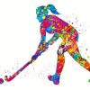 Abstract Hockey Girl diamond painting