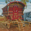 Aesthetic Vintage Gypsy Wagon diamond painting