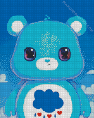 Cool grumpy care bear diamond painting