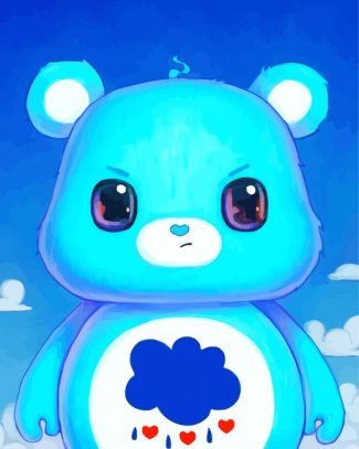 Cool grumpy care bear diamond painting