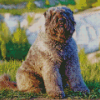 Cute Bouvier Dog diamond painting