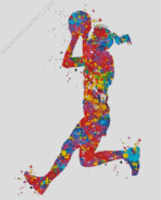 Female Netball Player diamond painting