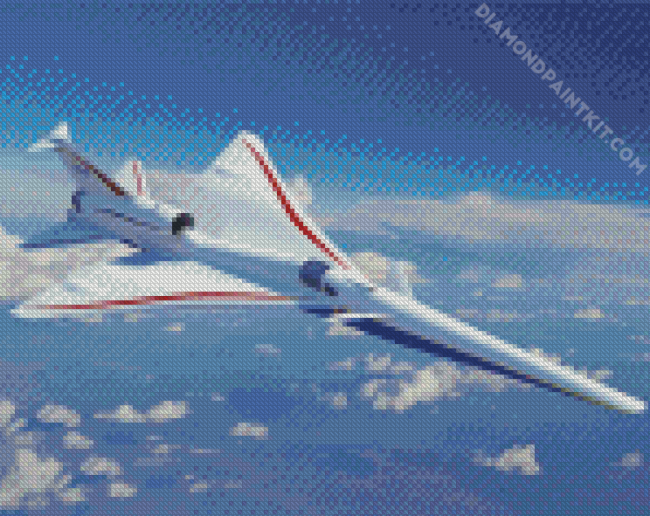 Flying Concorde diamond painting