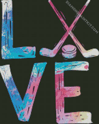 Hockey Love diamond painting