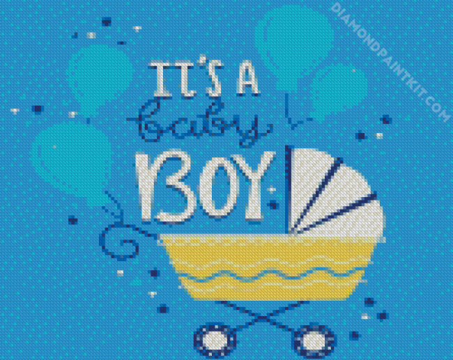 Its A Boy Gender Reveal diamond painting