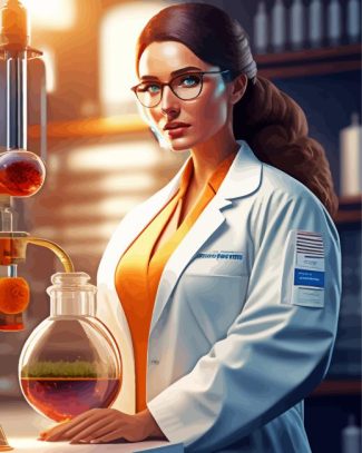 Scientist Woman diamond painting